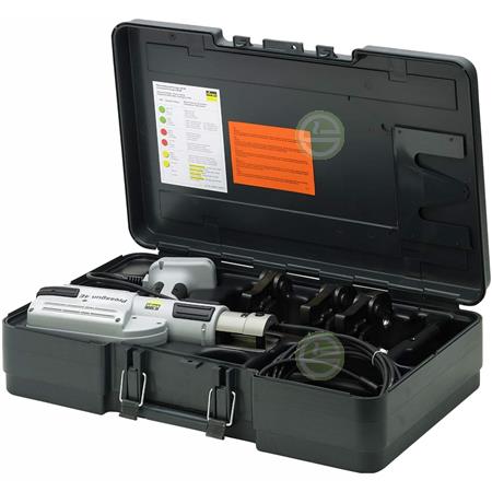 Пресс-инструмент Viega Pressgun 4E 2297.1 для труб Ø12-108 мм (612016) с блоком питания от сети и пресс-клещами 612016