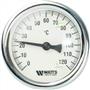 Термометр Watts F+R801 OR Ø63мм 0-120°C 1/2"НР с погружной гильзой 50мм (10005800) биметаллический 10005800