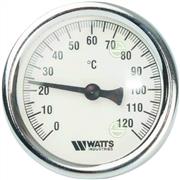Термометр Watts F+R801 S Ø63мм 0-120°C 1/2"НР с погружной гильзой 50мм (10005804) биметаллический 10005804