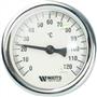 Термометр Watts F+R801 S Ø63мм 0-120°C 1/2"НР с погружной гильзой 50мм (10005804) биметаллический 10005804