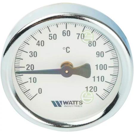 Термометр Watts F+R801 OR Ø63мм -50-50°C 1/2"НР с погружной гильзой 50мм (10005807) биметаллический 10005807