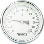 Термометр Watts F+R801 OR Ø63мм 0-120°C 1/2"НР с погружной гильзой 100мм (10005811) биметаллический 10005811