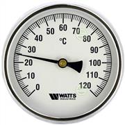 Термометр Watts F+R801 S Ø80мм 0-120°C 1/2"НР с погружной гильзой 50мм (10005939) биметаллический 10005939
