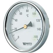 Термометр Watts F+R801 OR Ø80мм 0-160°C 1/2"НР с погружной гильзой 50мм (10005942) биметаллический 10005942