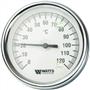 Термометр Watts F+R801 OR Ø80мм 0-120°C 1/2"НР с погружной гильзой 75мм (10005944) биметаллический 10005944