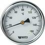 Термометр Watts F+R801 OR Ø80мм 0-160°C 1/2"НР с погружной гильзой 75мм (10005945) биметаллический 10005945