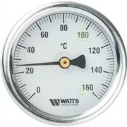 Термометр Watts F+R801 OR Ø80мм 0-160°C 1/2"НР с погружной гильзой 100мм (10005951) биметаллический 10005951