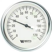 Термометр Watts F+R801 OR Ø100мм 0-120°C 1/2"НР с погружной гильзой 100мм (10006076) биметаллический 10006076