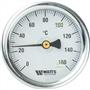 Термометр Watts F+R801 OR Ø100мм 0-160°C 1/2"НР с погружной гильзой 100мм (10006079) биметаллический 10006079