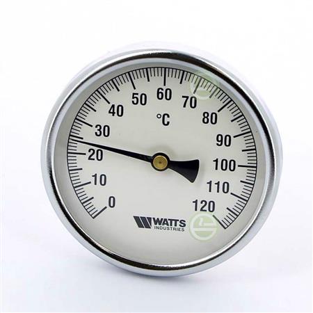 Термометр Watts F+R810 TCM Ø63мм 0-120°C накладной с крепежной пружиной (10006504) биметаллический 10006504