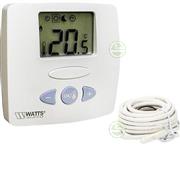 Термостат Watts WFHT-LCD t=5-37°C 0,5K (10021110) с дисплеем и датчиком пола - термостаты для теплого пола 10021110