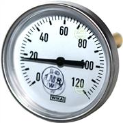 Термометр Wika А5000 63 мм 0-120°C 1/2" с погружной гильзой 40 мм 3901661, 36523008