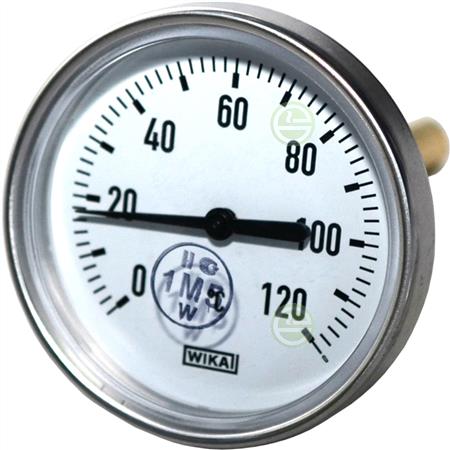 Термометр Wika А5002 100 мм 0-120°C 1/2" с погружной гильзой 60 мм 3901904, 36523041