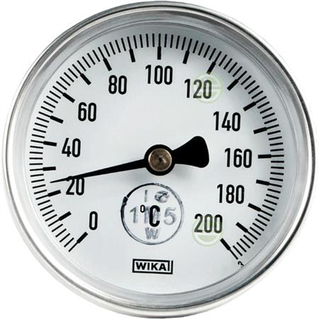 Термометр Wika А5001 80 мм 0-200°C 1/2" с погружной гильзой 100 мм 3905071, 36523029